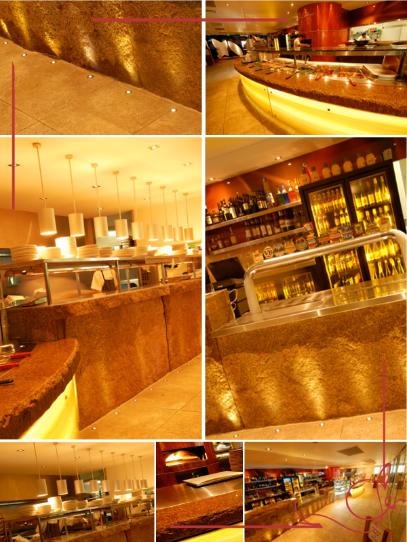 Granite bar supplied by J.H. Wagner & Sons.