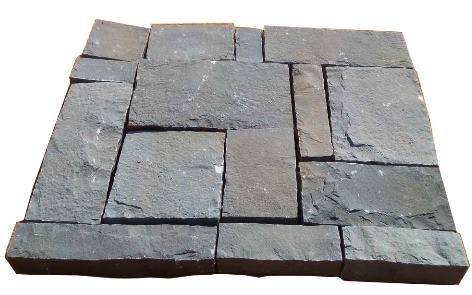 Split basalt paving J H Wagner