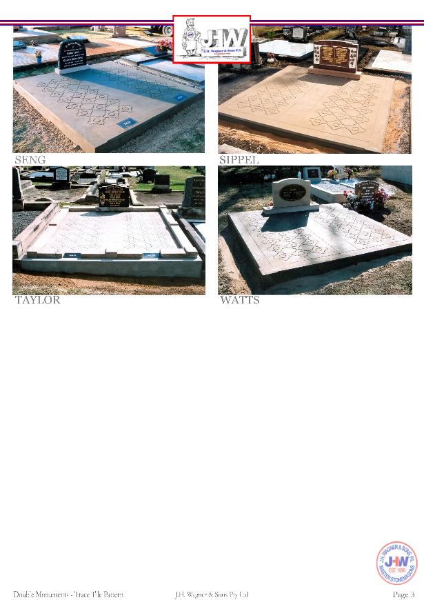 Double Monuments with Trace Tile Pattern Floors supplied and installed by J.H. Wagner & Sons Page 3.