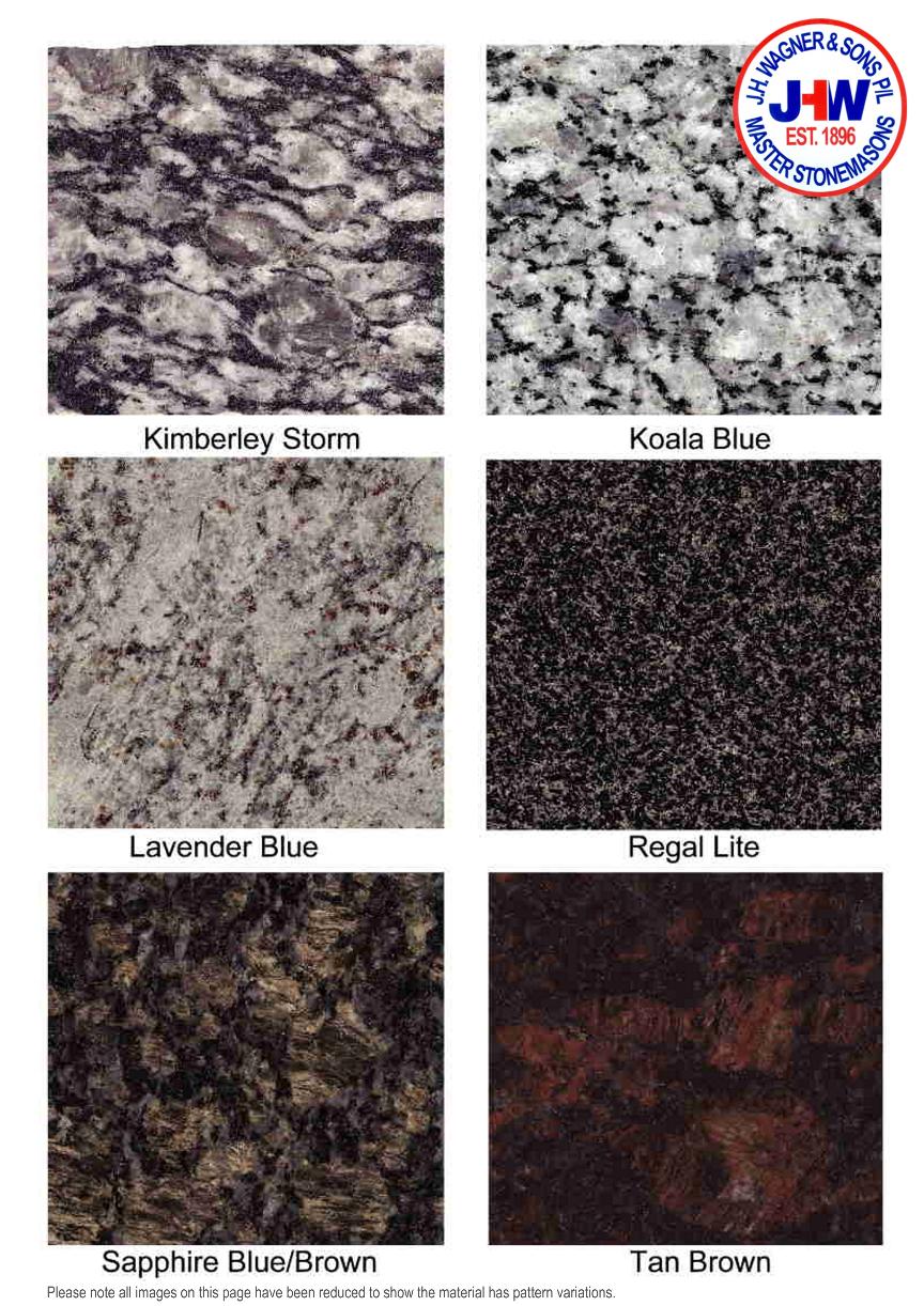 Granite Colour Chart from J.H. Wagner & Sons Page 4