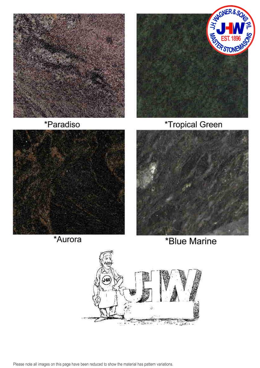 Granite Colour Chart from J.H. Wagner & Sons Page 7