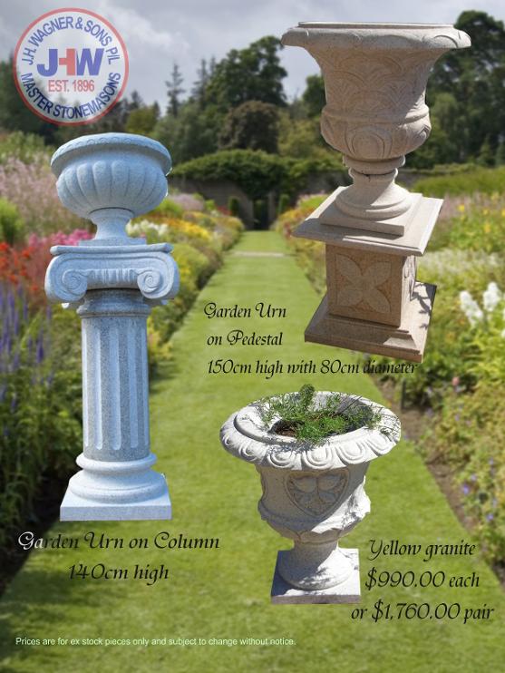 Stone pots and garden urns, Toowoomba and Brisbane J.H. Wagner and Sons