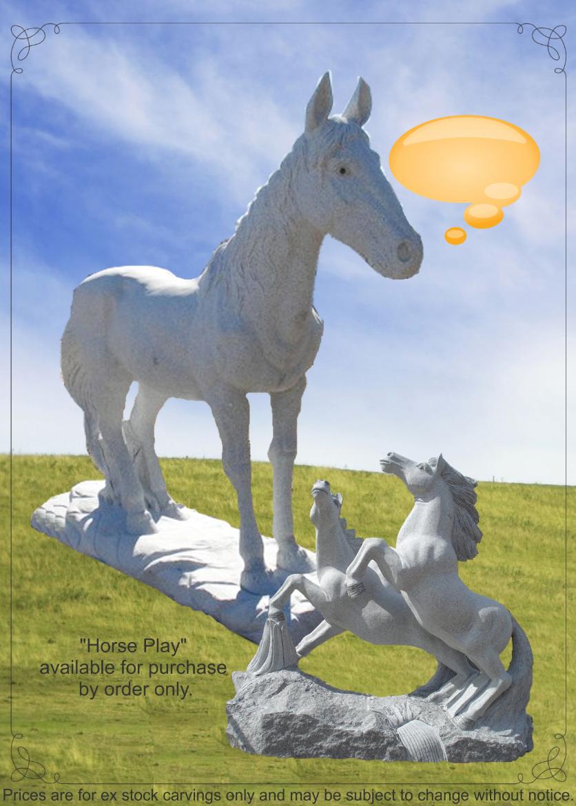 Granite Horse sculptures from J.H. Wagner & Sons