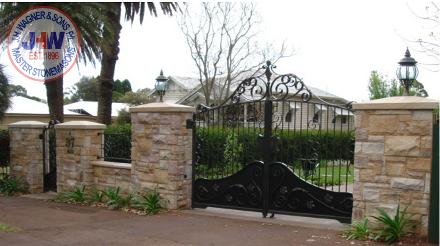 Mixed Colour Cottage Stone Walling supplied by J.H. Wagner & Sons.